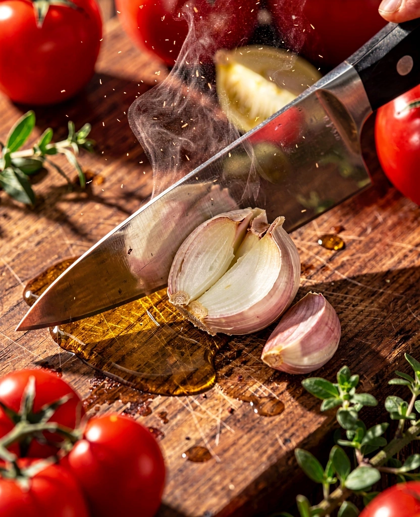 Τεχνική κοπής σκόρδου